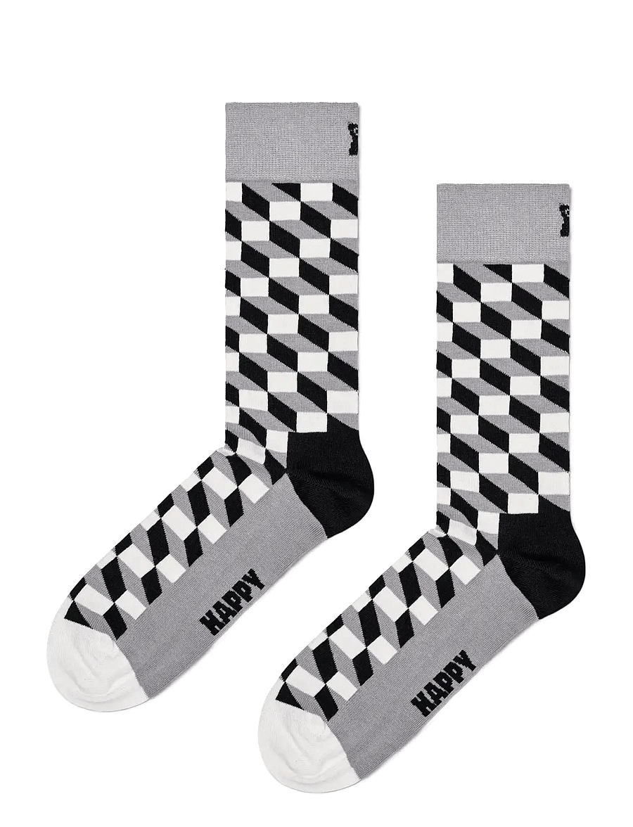 Happy Socks - Filled Optic Sock - klassikalised sokid - grey - 1
