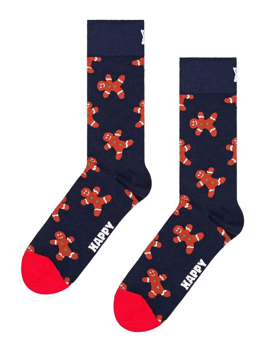 Happy Socks - Gingerbread Man Sock - vanliga strumpor - navy - 1