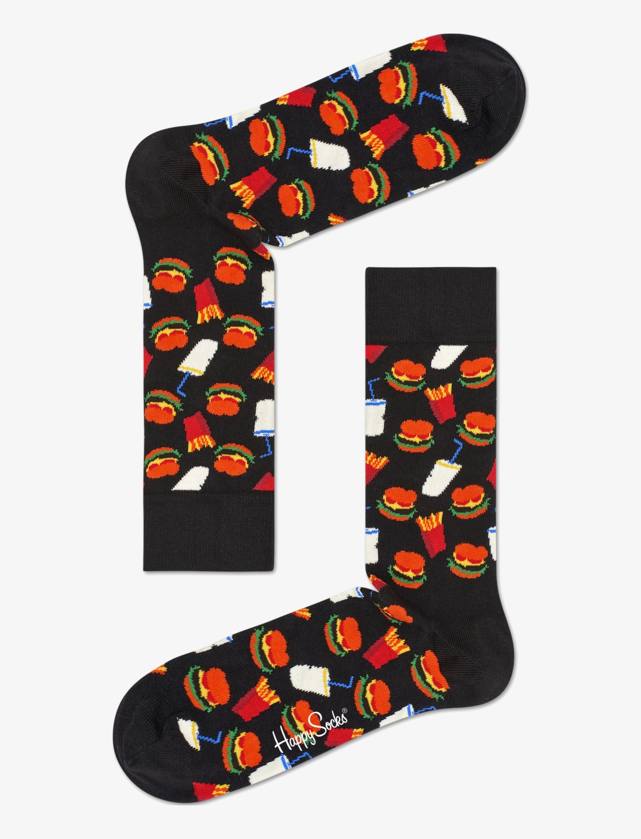 Happy Socks - Hamburger Sock 1-pack - black - 1
