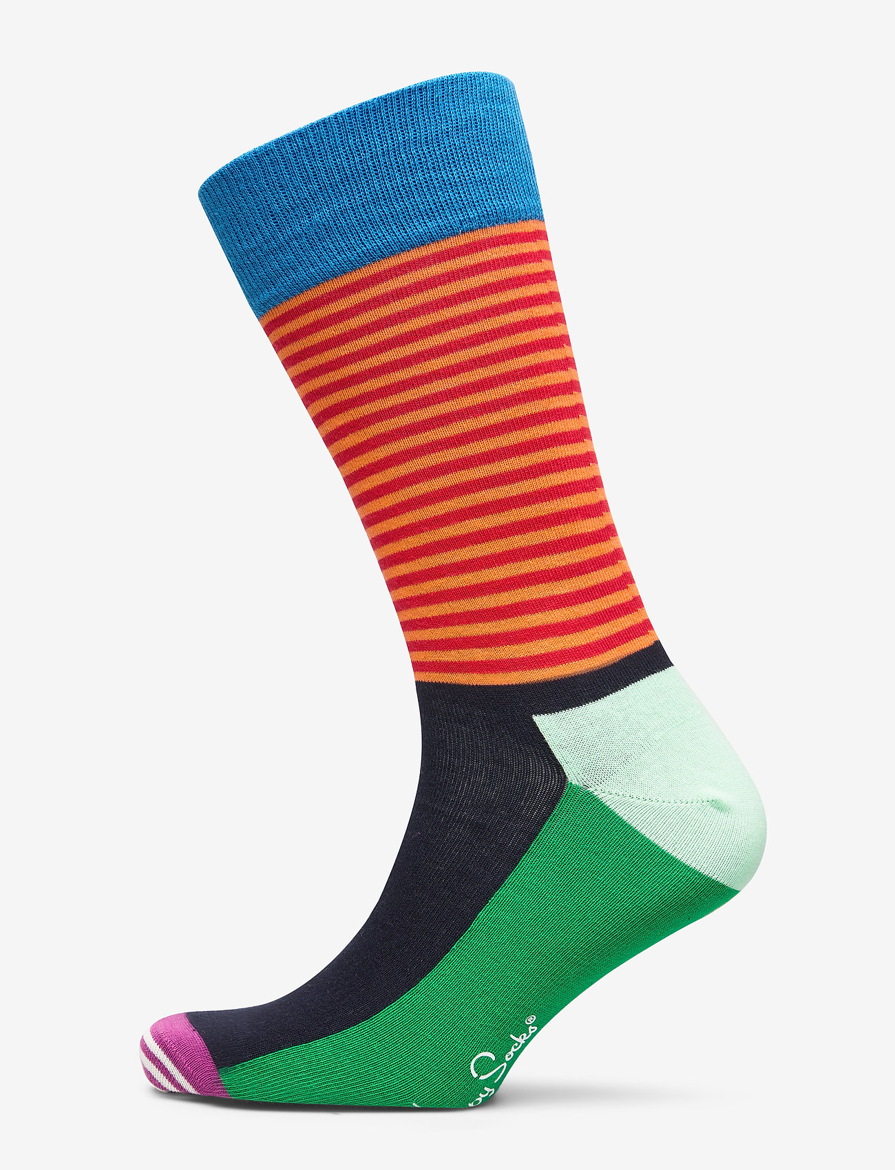 Half Stripe Sock - GREEN