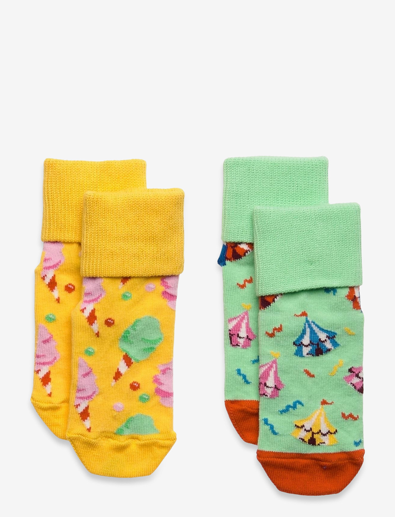 Happy Socks - 2-Pack Kids Circus Anti Slip - light green - 0