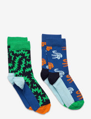 Happy Socks - 2-Pack Kids Crocodile Socks - lowest prices - medium blue - 0