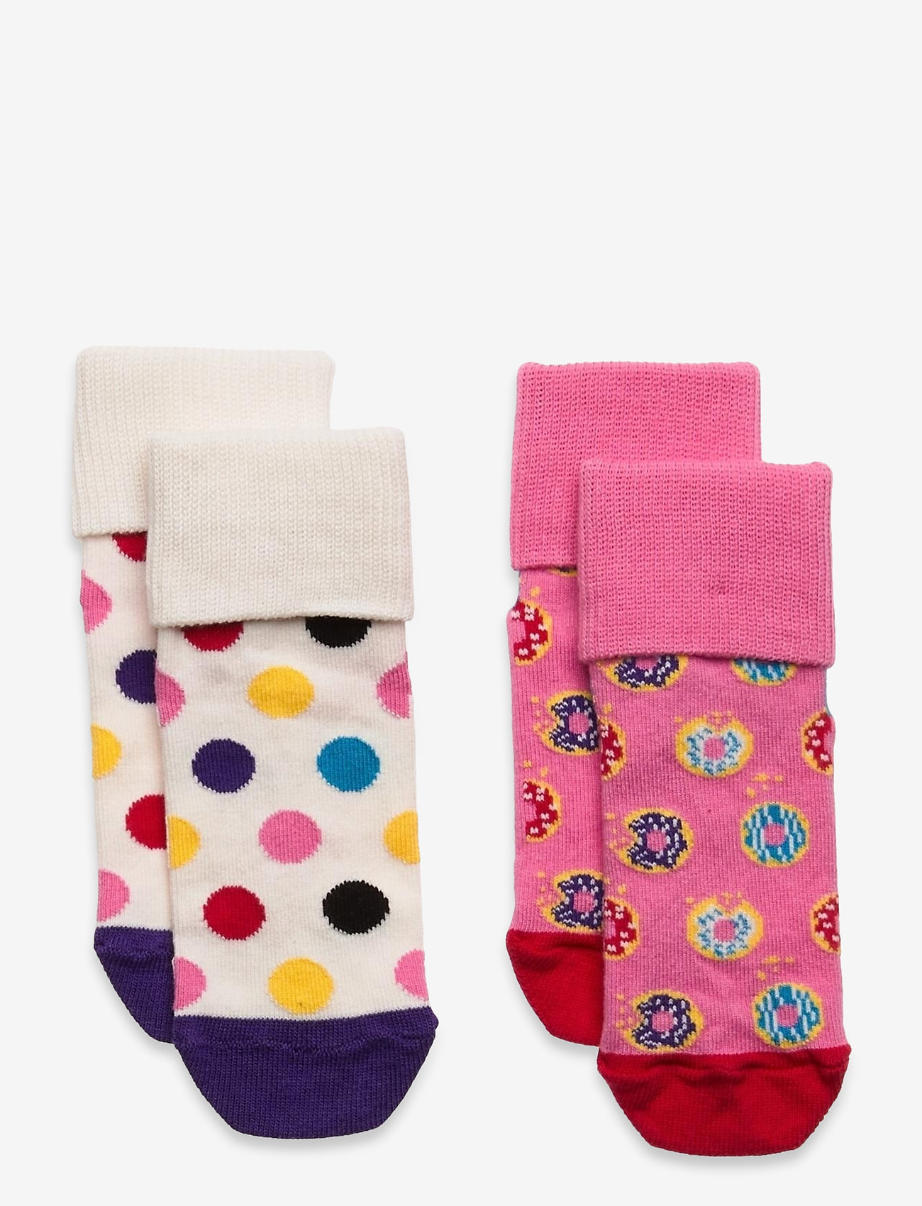 Happy Socks - 2-Pack Kids Donut Anti Slip - medium pink - 0