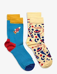 Happy Socks - 2-Pack Kids Into Space Sock - mažiausios kainos - light yellow - 0