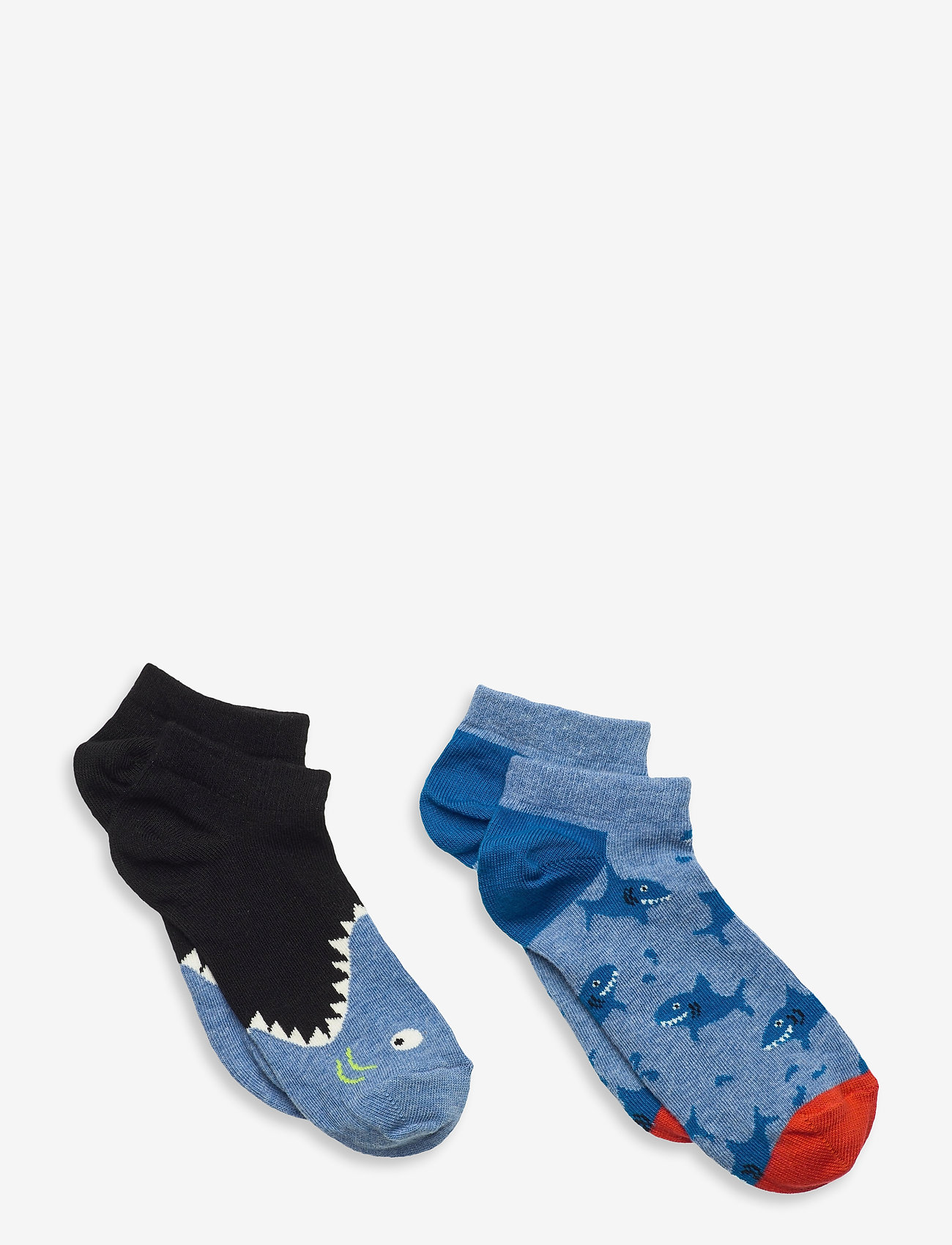 Happy Socks - 2-Pack Kids Shark Low Sock - medium blue - 0