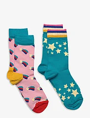Happy Socks - 2-Pack Kids Shooting Star Sock - najniższe ceny - light pink - 0