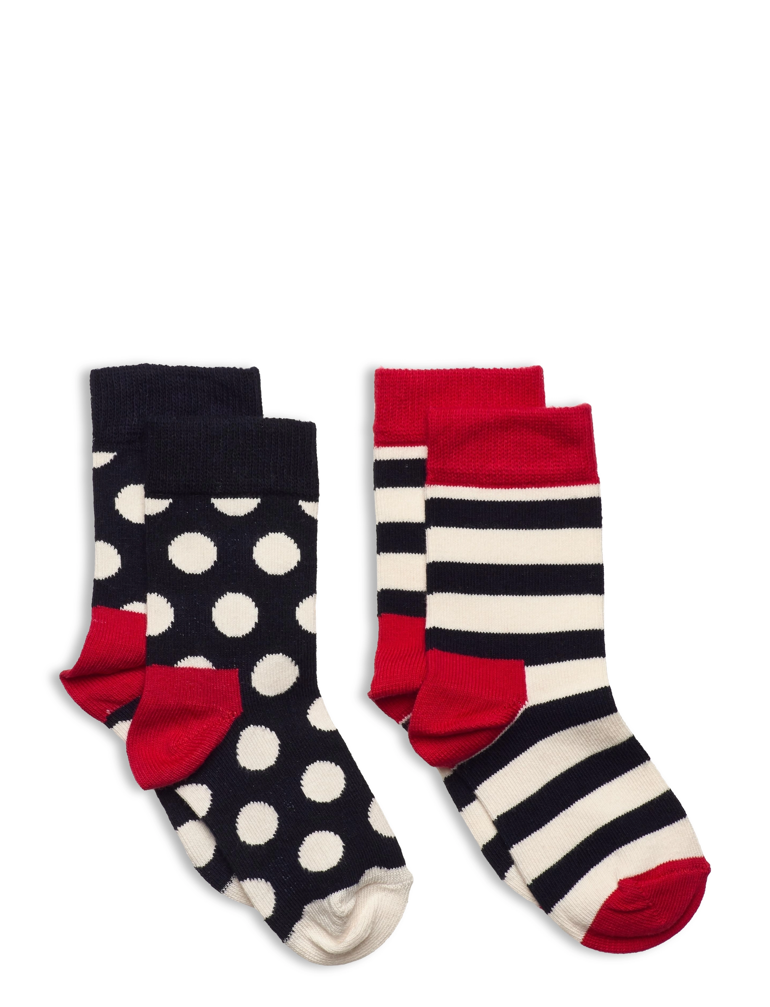 Happy Socks Kids 2-Pack Stripe Socks - Happy Socks - LIGHT RED / multi