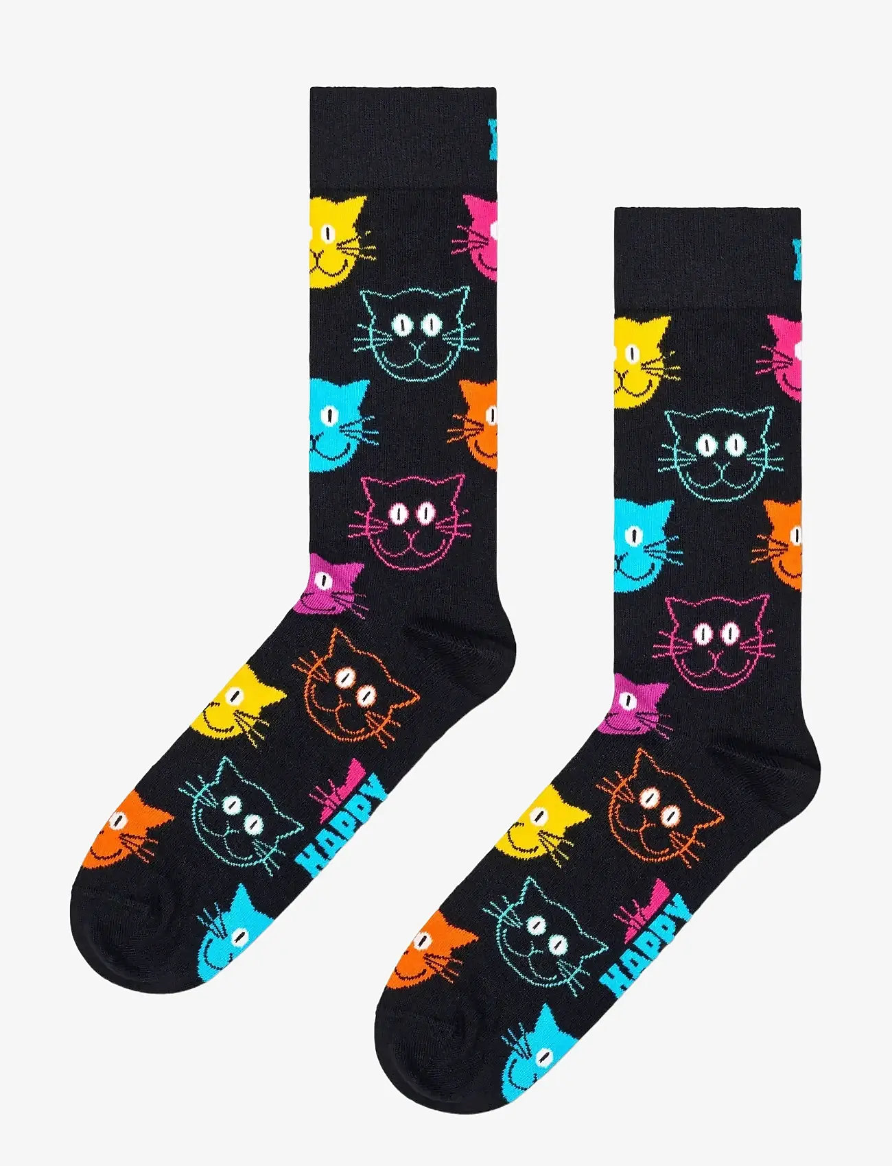 Happy Socks - Cat Sock - sokker - black - 1