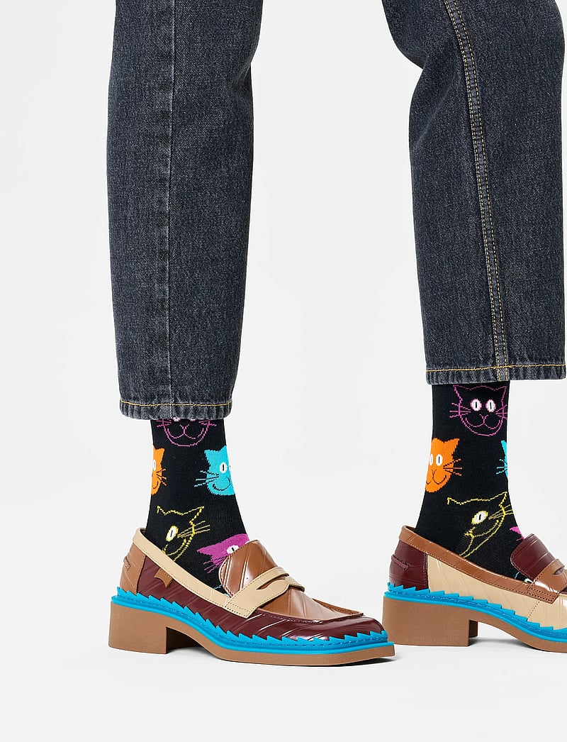 Happy Socks - Cat Sock - sokker - black - 0