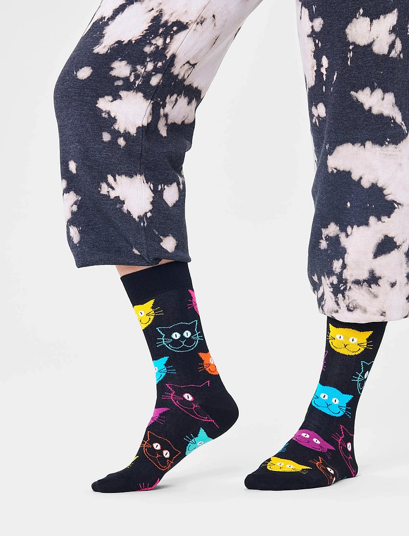 Happy Socks - Cat Sock - sokker - black - 2