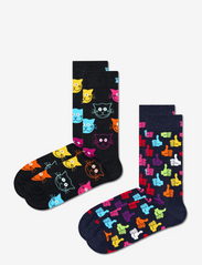 2-Pack Classic Cat Socks - BLACK