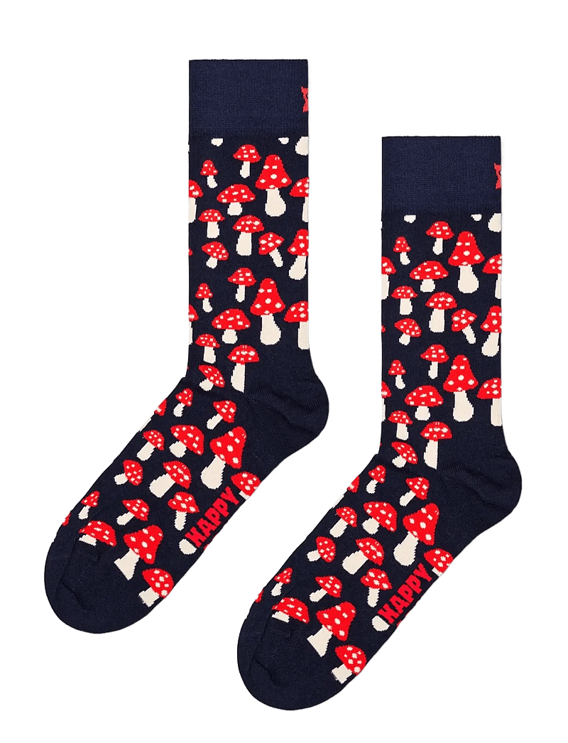 Happy Socks - Mushroom Sock - klassikalised sokid - navy - 1