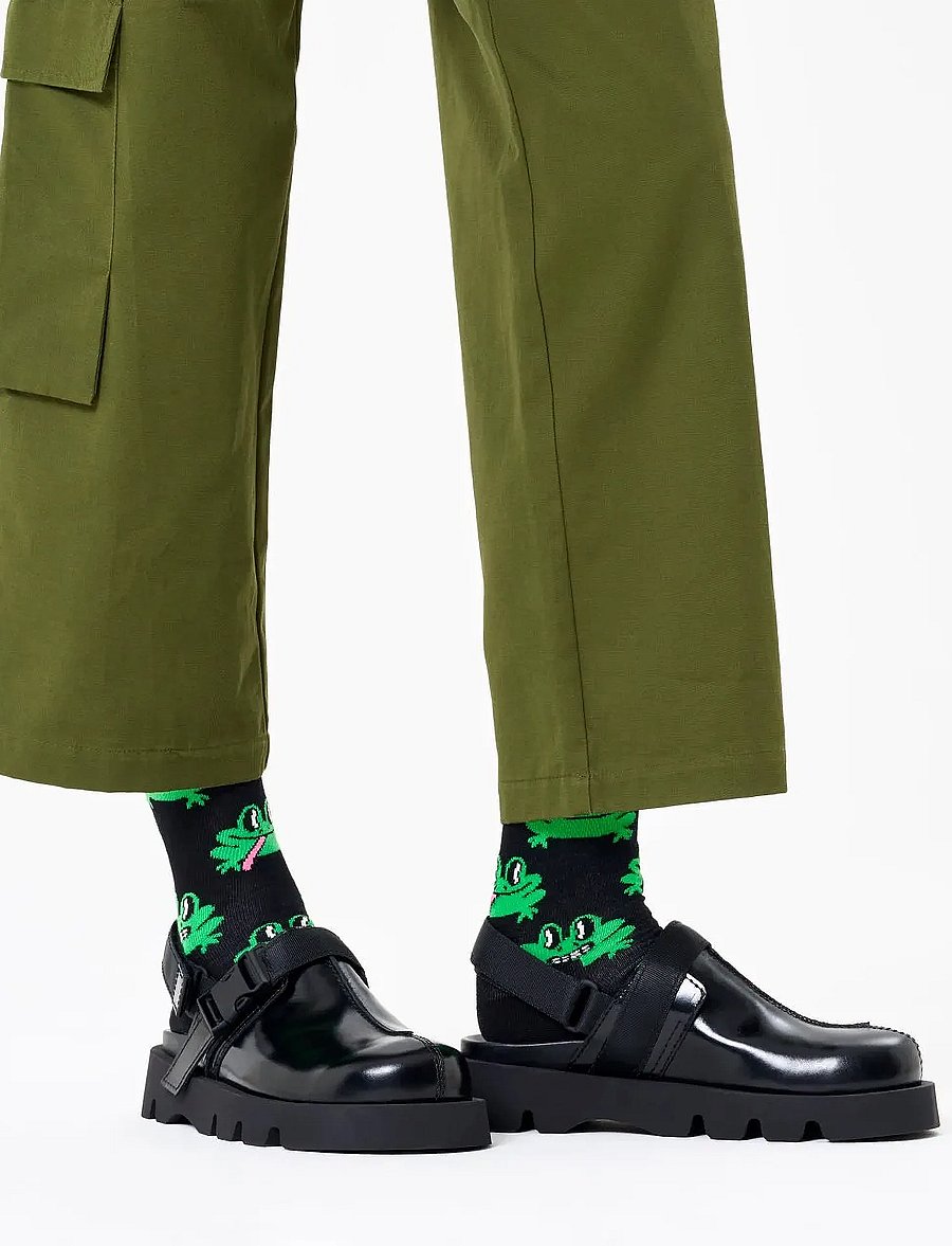 Happy Socks - Frog Sock - tennissocken - black - 0