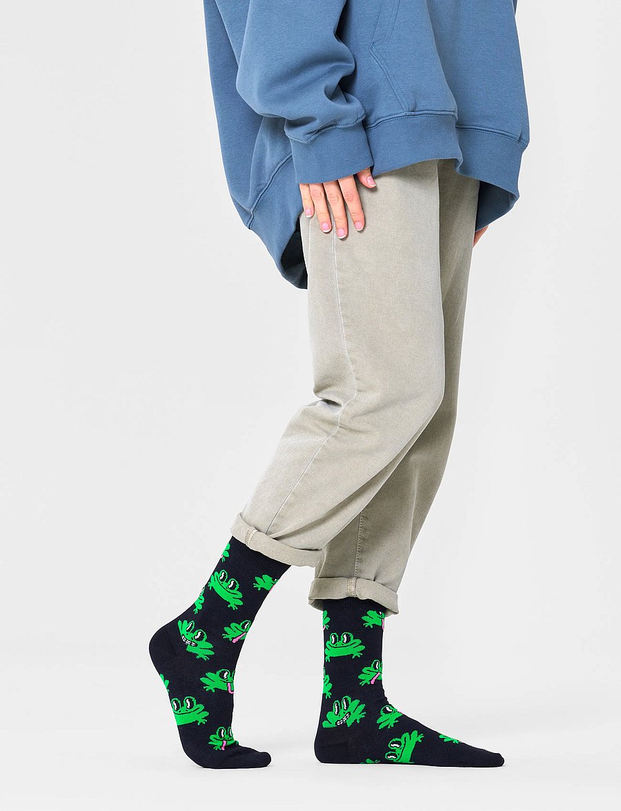 Happy Socks - Frog Sock - tennissocken - black - 2