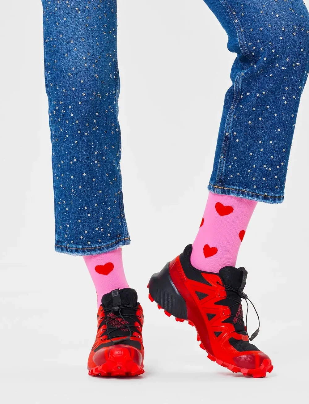 Happy Socks - Heart Sock - tavalliset sukat - medium pink - 0