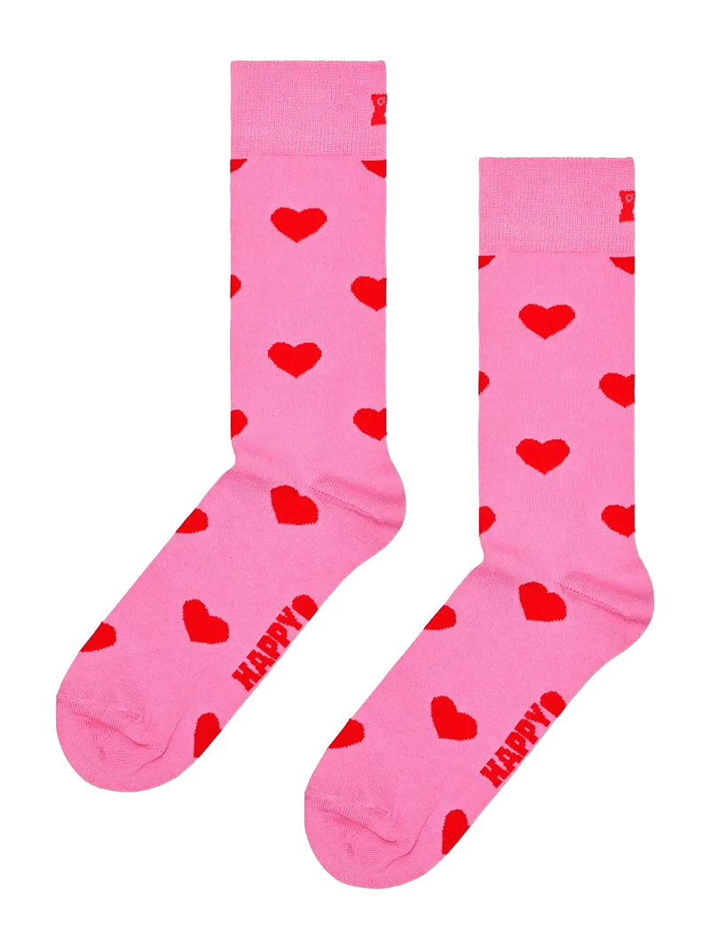 Happy Socks - Heart Sock - chaussettes crew - pink - 1