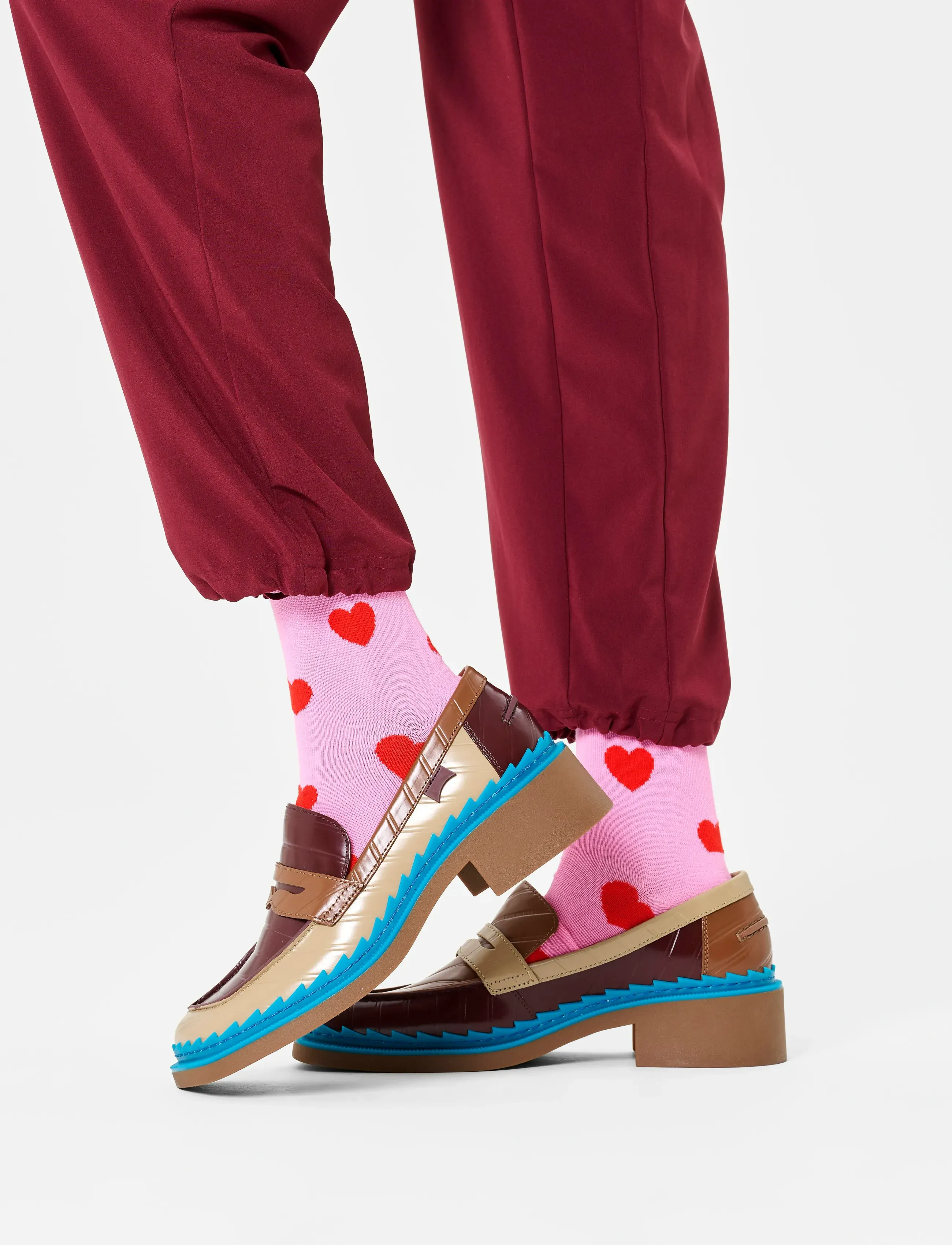 Happy Socks - Heart Sock - tennissocken - pink - 0
