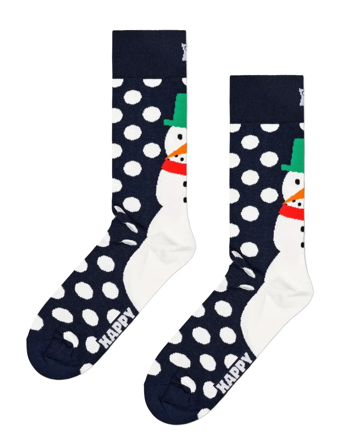Happy Socks Jumbo Snowman Sock - Strømper - NAVY / navy