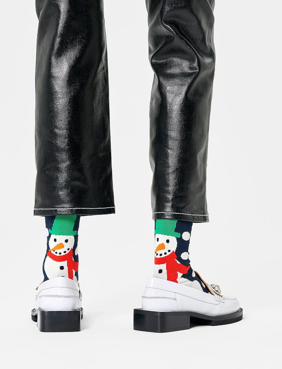 Happy Socks - Jumbo Snowman Sock - sokker - navy - 0