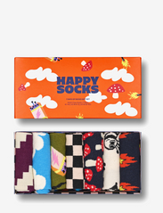 Happy Socks - 7-Pack A Wild Week Socks Gift Set - vanliga strumpor - dark red - 0