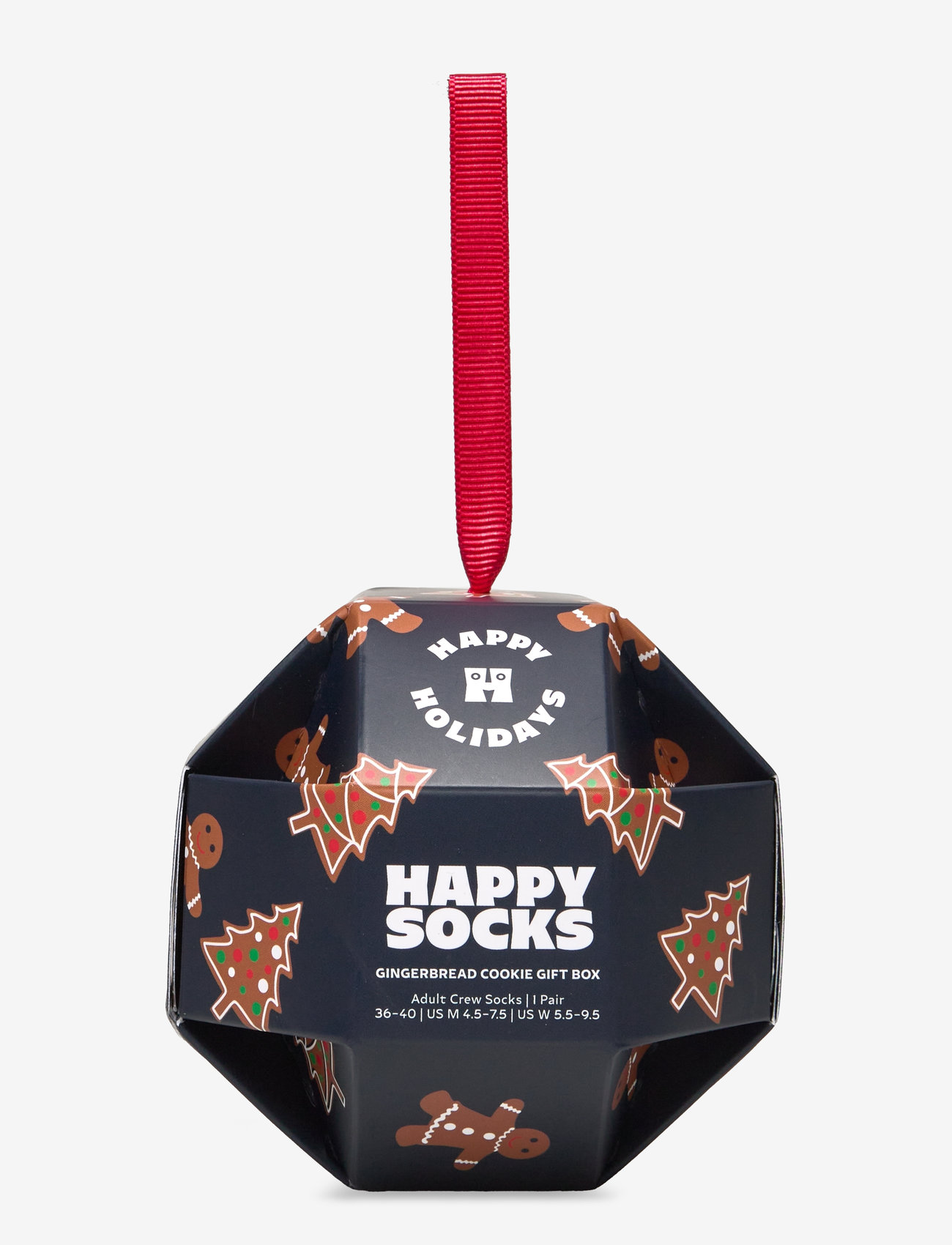Happy Socks - 1-Pack Gingerbread Cookies Socks Gift Set - vanliga strumpor - navy - 2