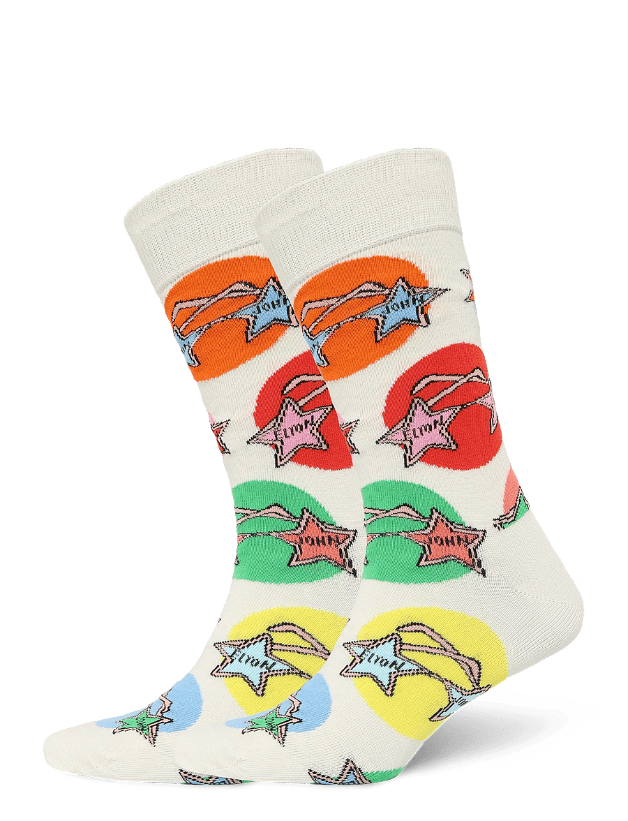 Happy Socks - Elton John Glasses Sock - tennissocken - white - 0