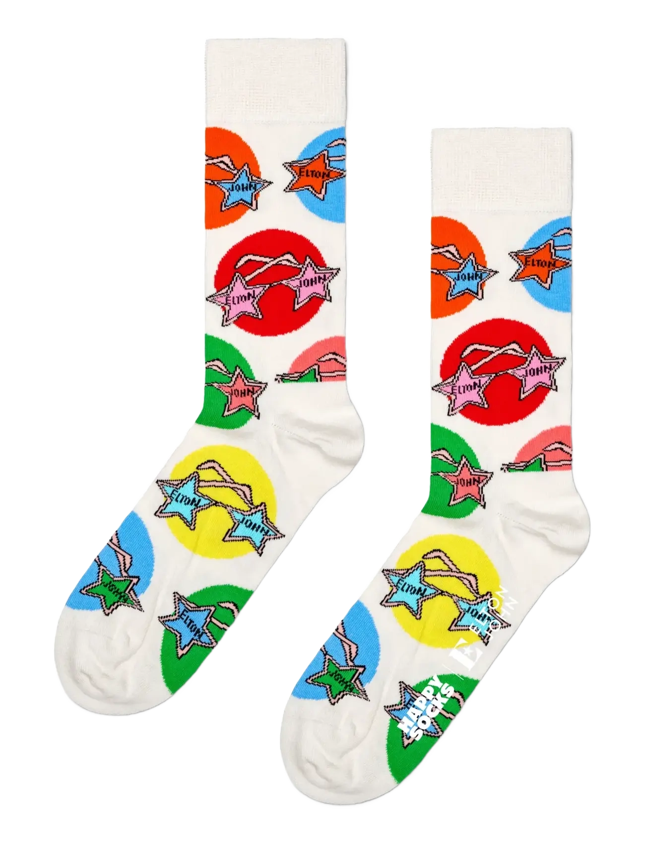 Happy Socks Elton John Glasses Sock - Socks - WHITE / white