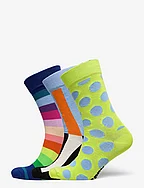 3-Pack Multicolor Socks Gift Set - BLUE