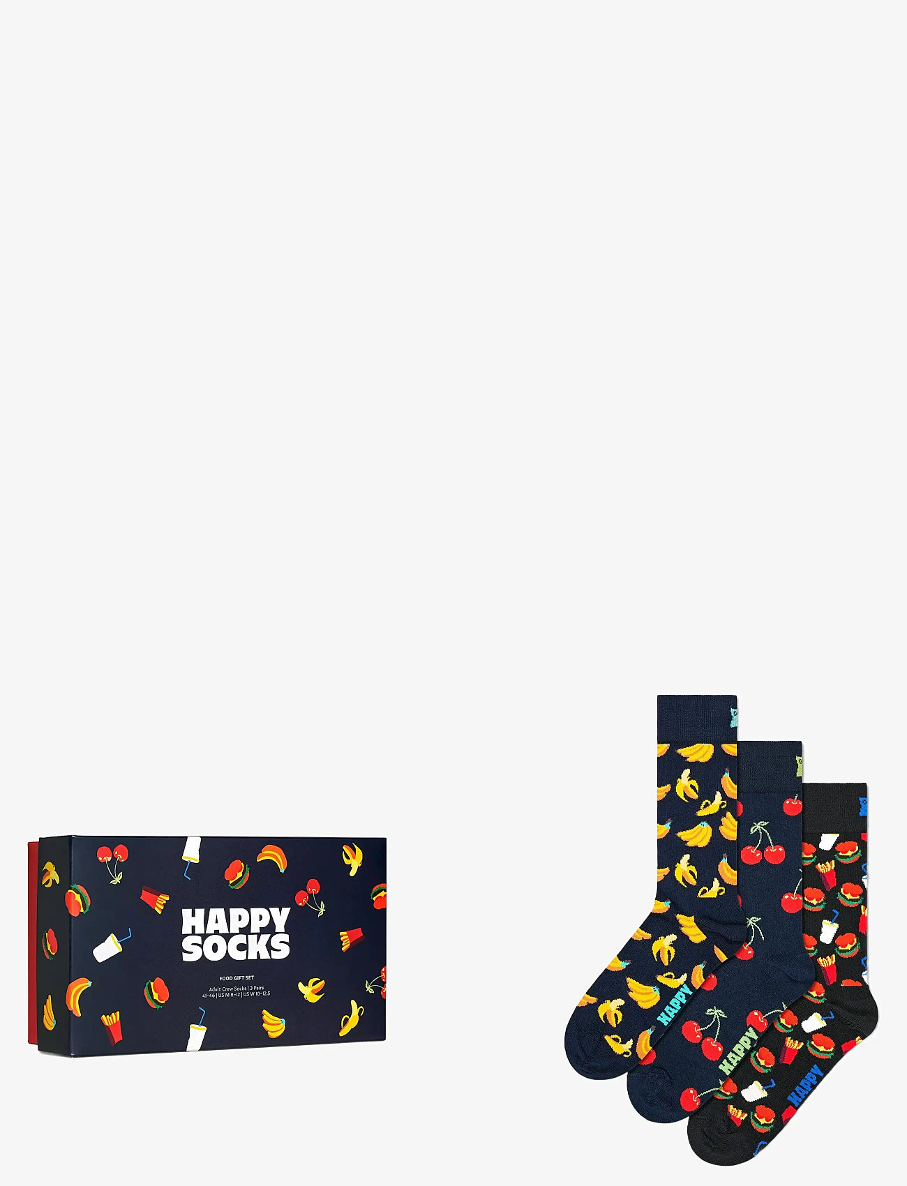 Happy Socks - 3-Pack Food Socks Gift Set - klassikalised sokid - navy - 1