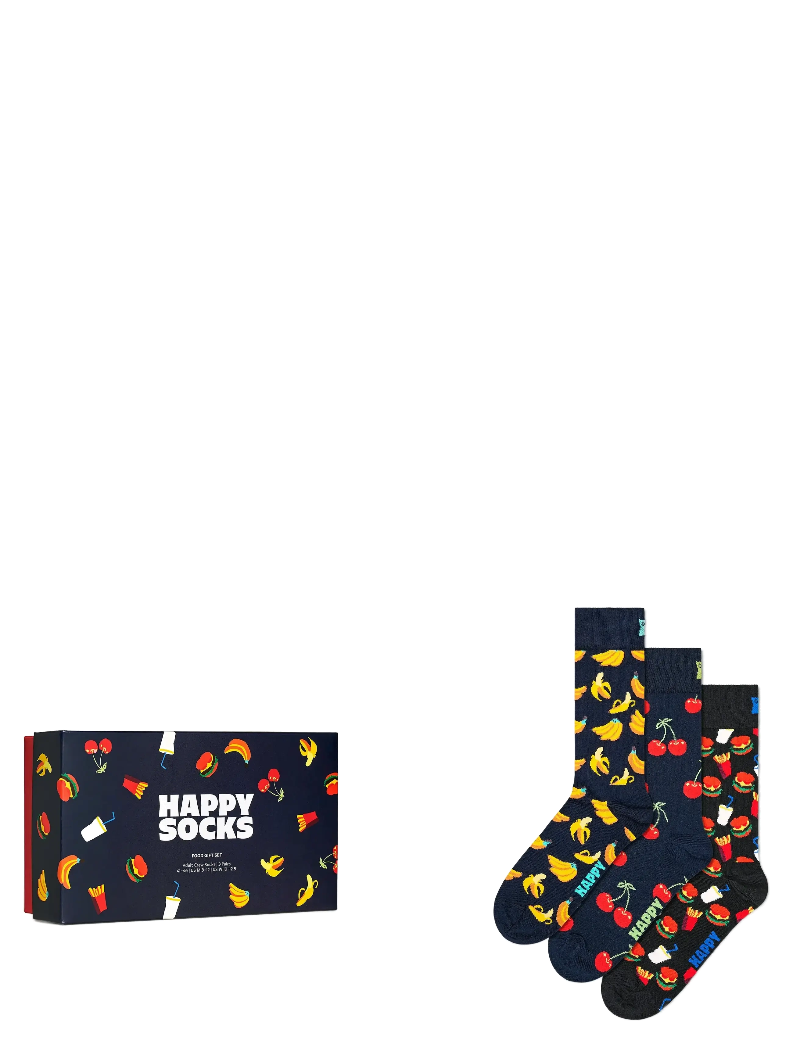 3-Pack Food Socks Gift Set - NAVY
