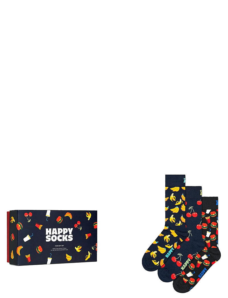 Happy Socks - 3-Pack Food Socks Gift Set - klassikalised sokid - navy - 1