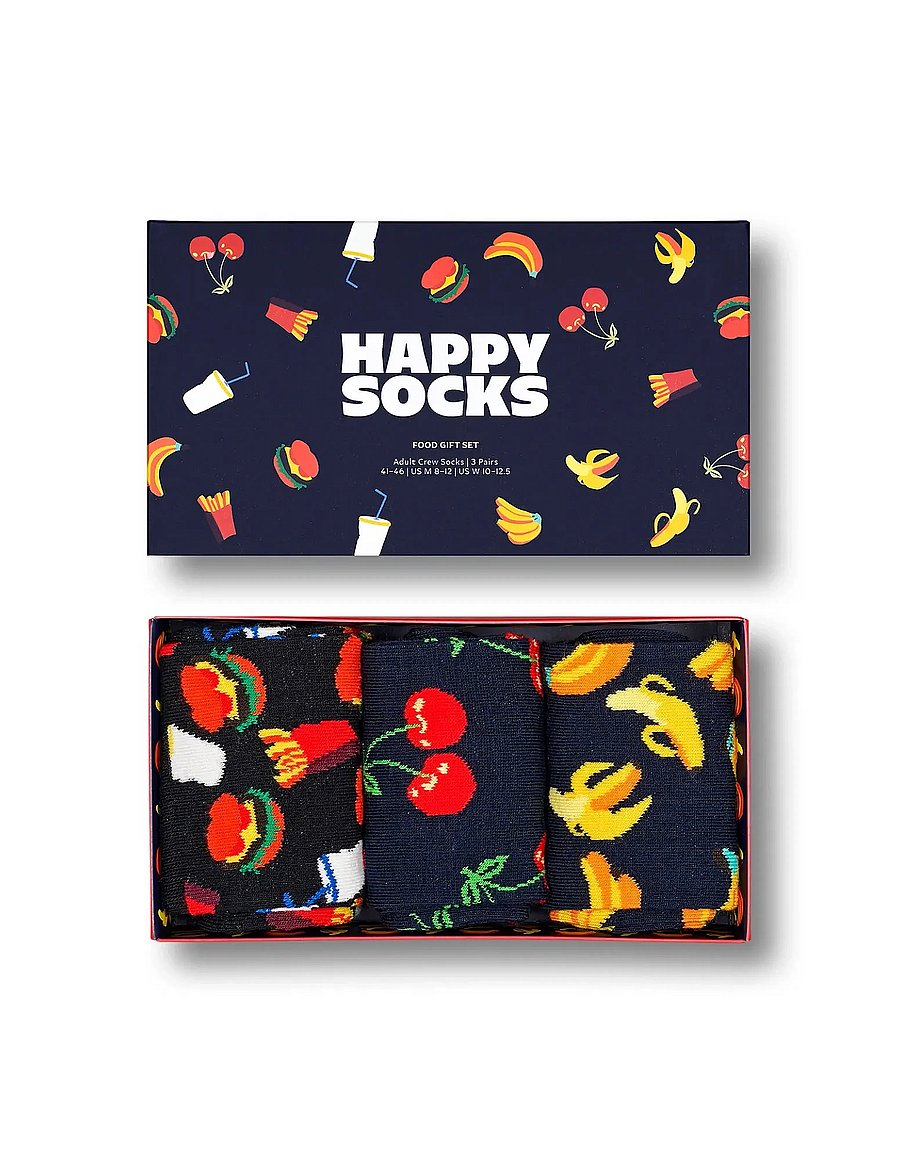 Happy Socks - 3-Pack Food Socks Gift Set - tennissocken - navy - 0