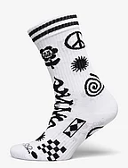 Random Rave Sneaker Sock - WHITE