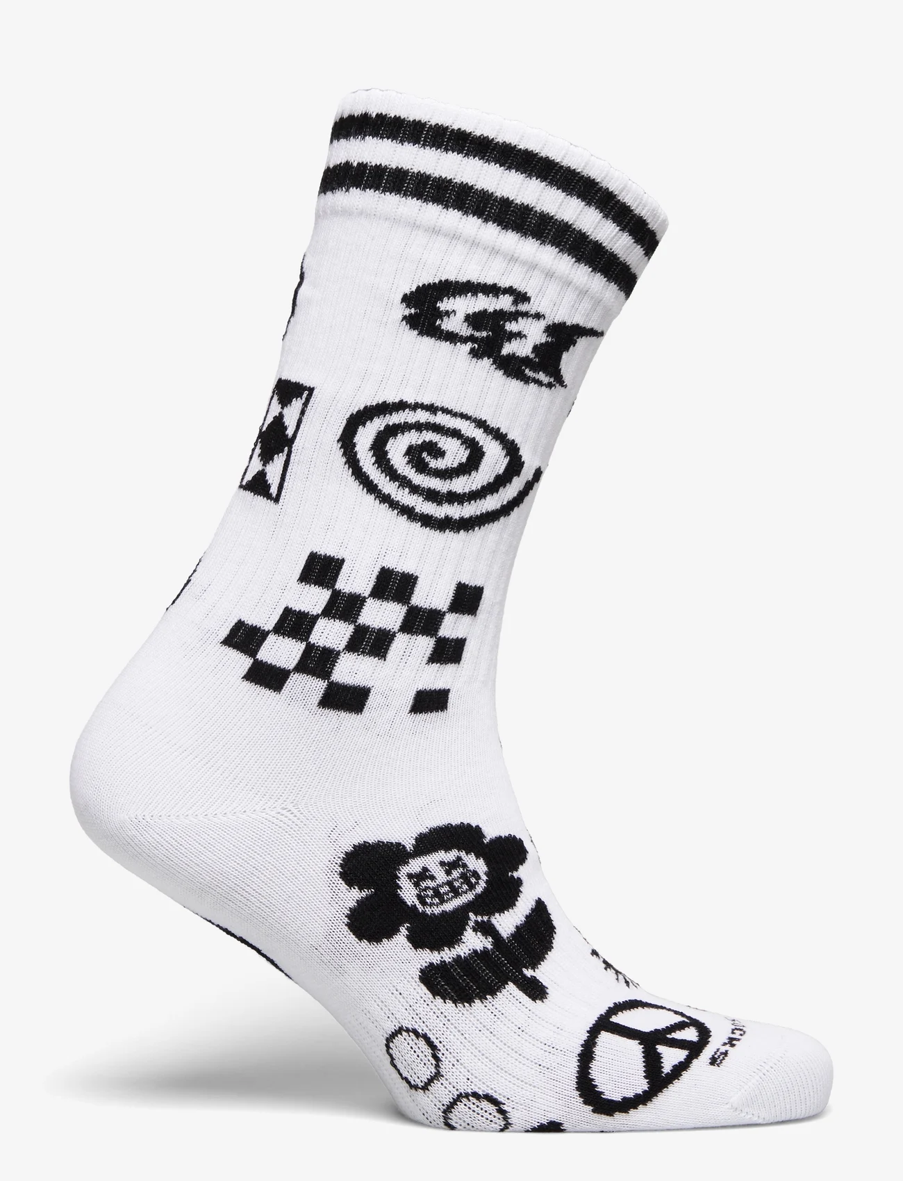 Happy Socks - Random Rave Sneaker Sock - laveste priser - white - 1