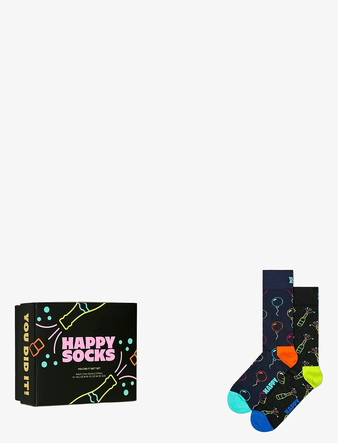 Happy Socks - 2-Pack You Did It Socks Gift Set - black - 1
