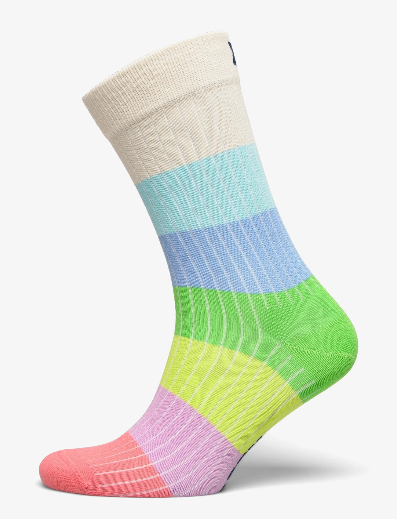 Happy Socks - Chunky Stripe Sock - alhaisimmat hinnat - white - 0