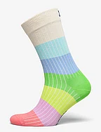 Chunky Stripe Sock - WHITE
