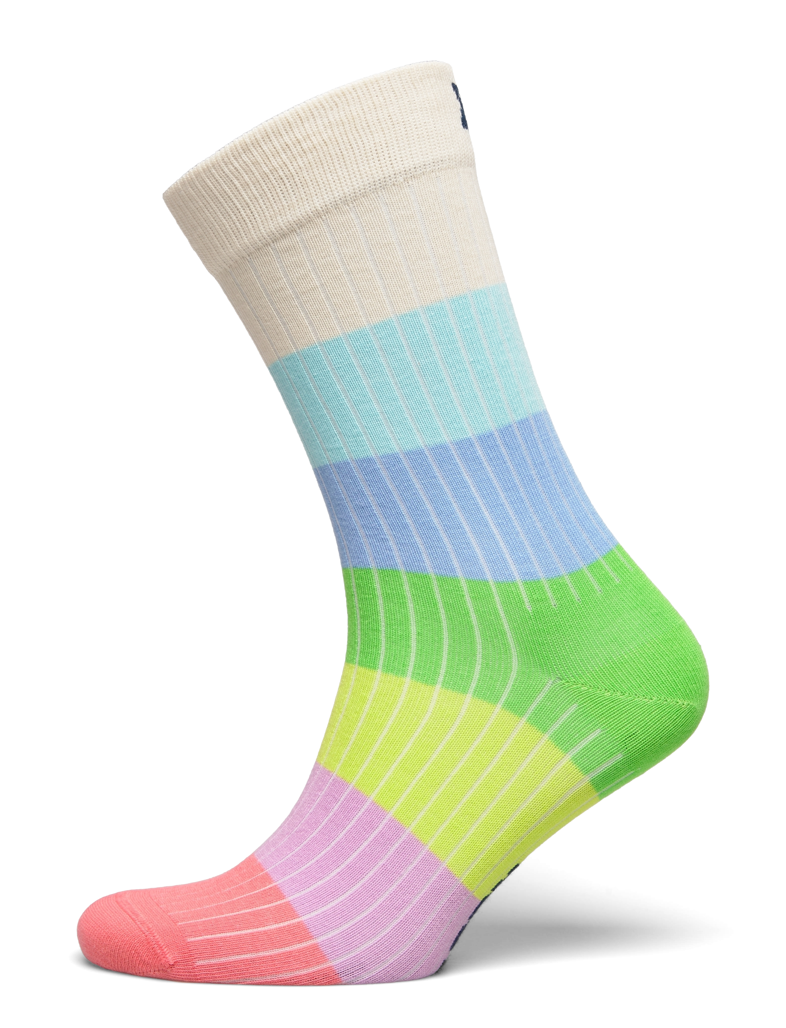 Chunky Stripe Sock - WHITE