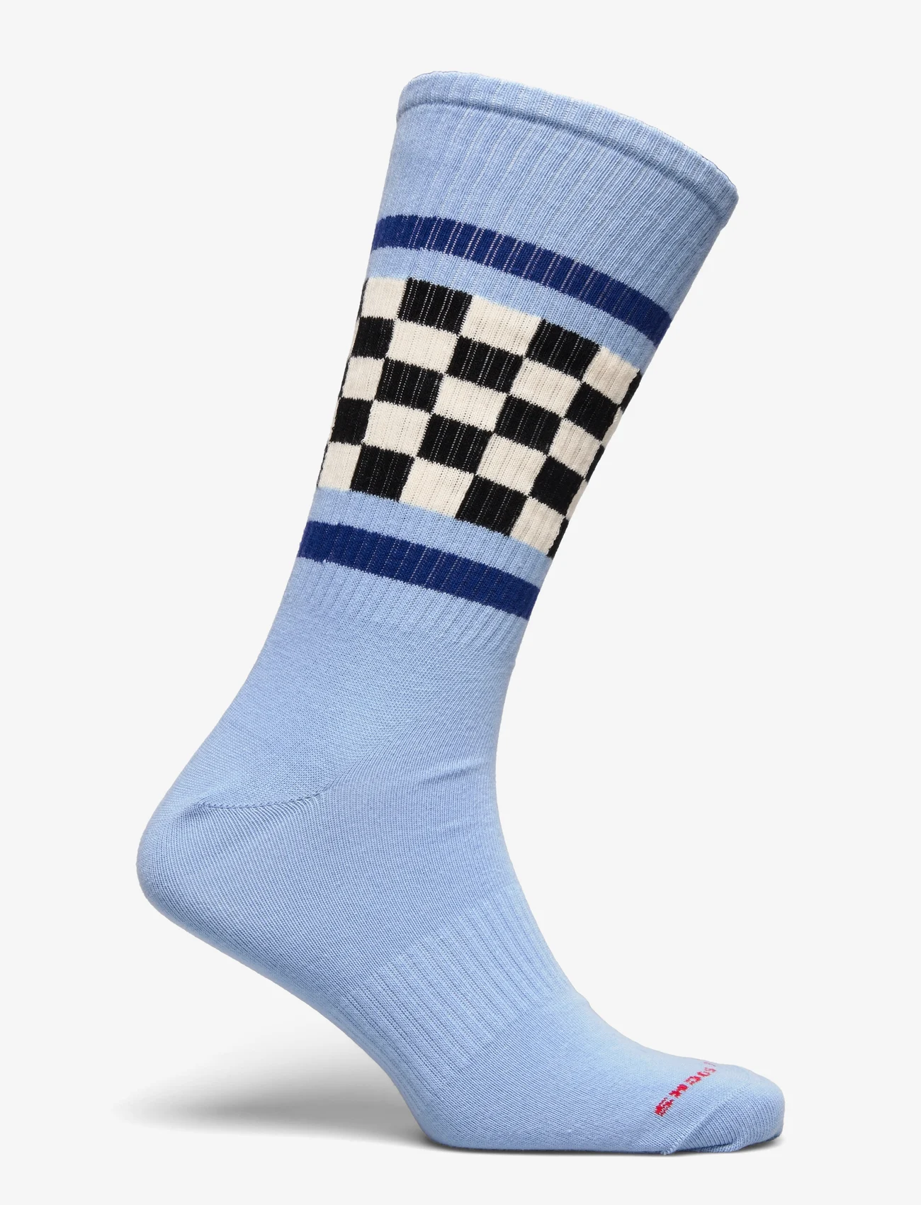 Happy Socks - Checked Stripe Sneaker Sock - alhaisimmat hinnat - beige - 1