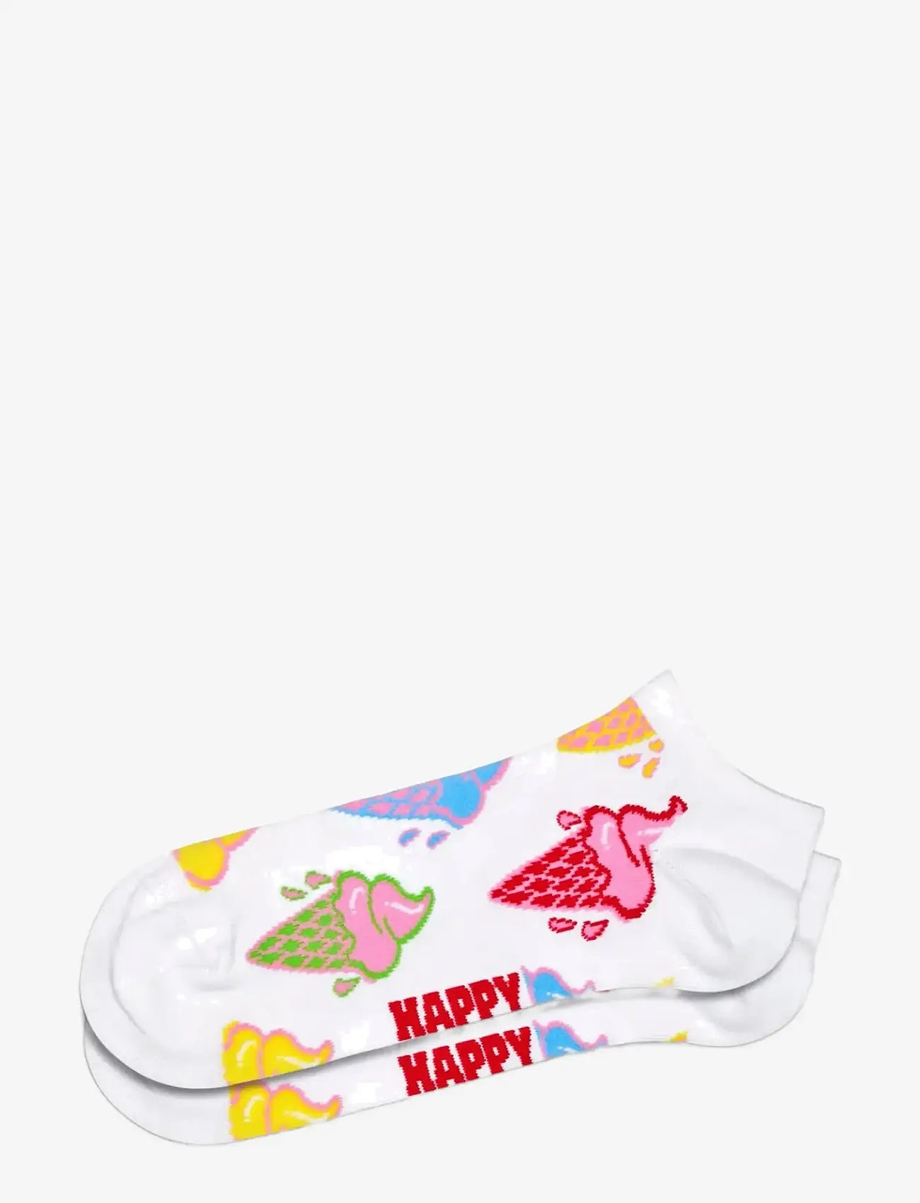 Happy Socks 2-Pack Ice Cream & Stripe Low Socks - Lühikesed sokid - WHITE / white