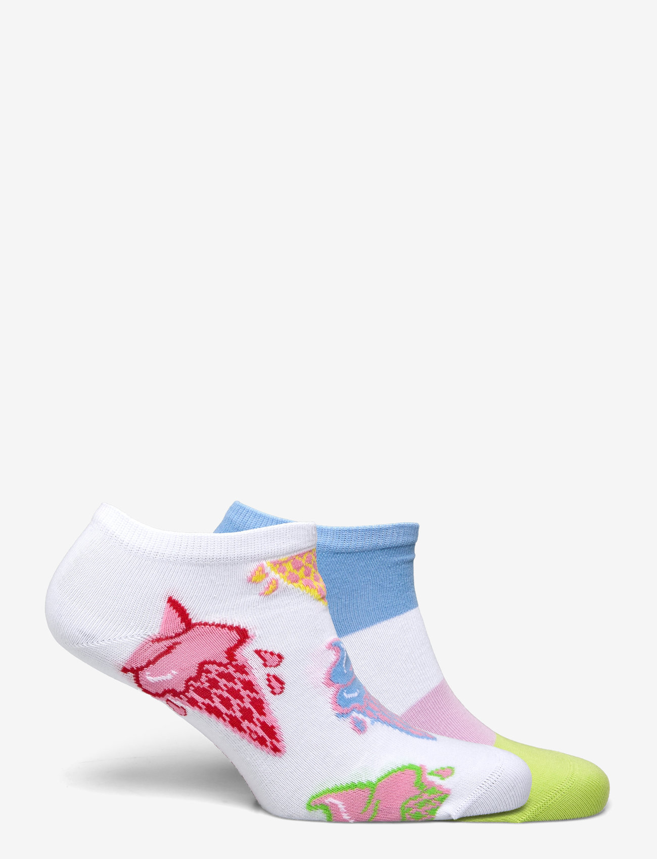 Happy Socks - 2-Pack Ice Cream & Stripe Low Socks - laveste priser - white - 3