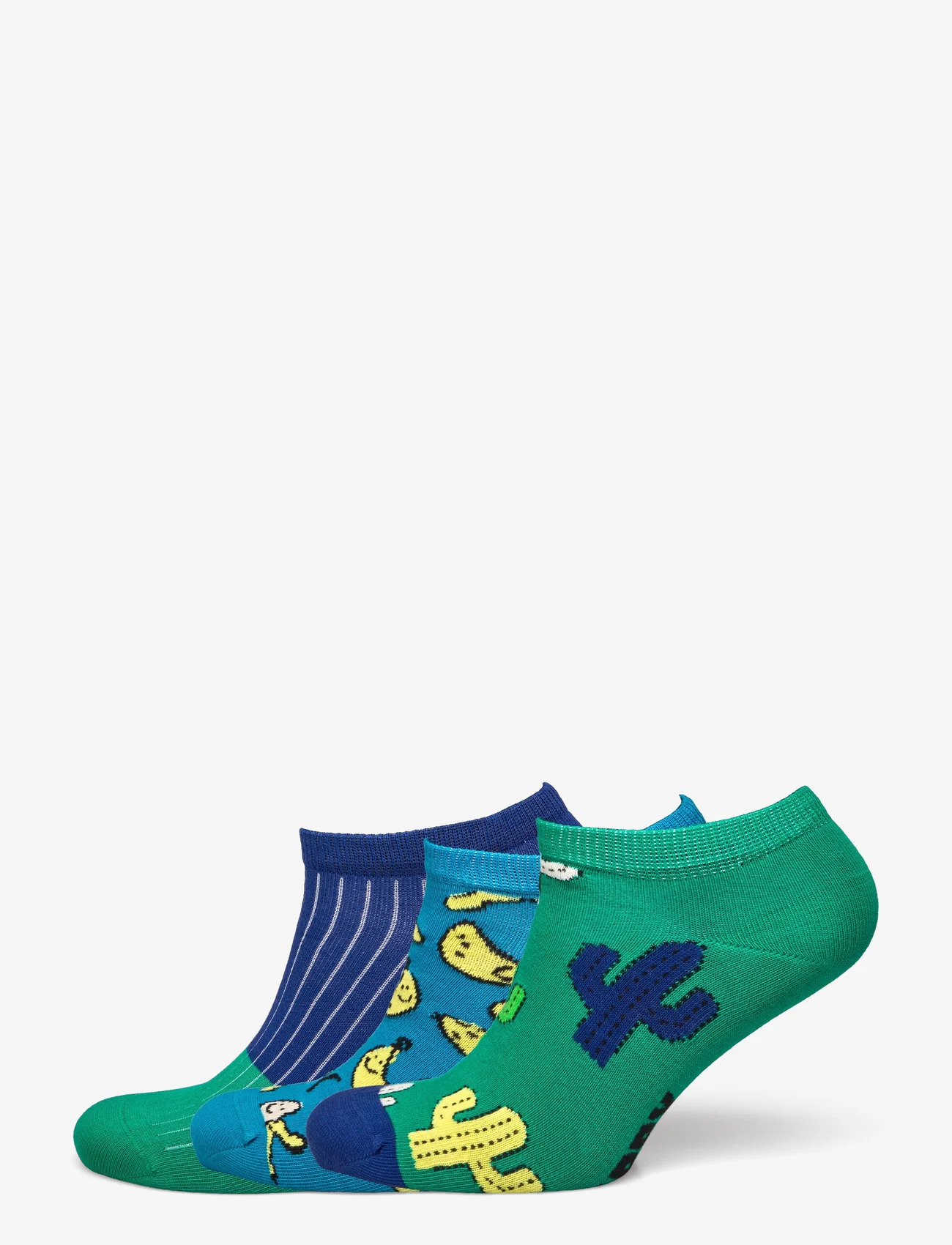 Happy Socks - 3-Pack Banana Low Socks - chaussette de cheville - turquoise - 0