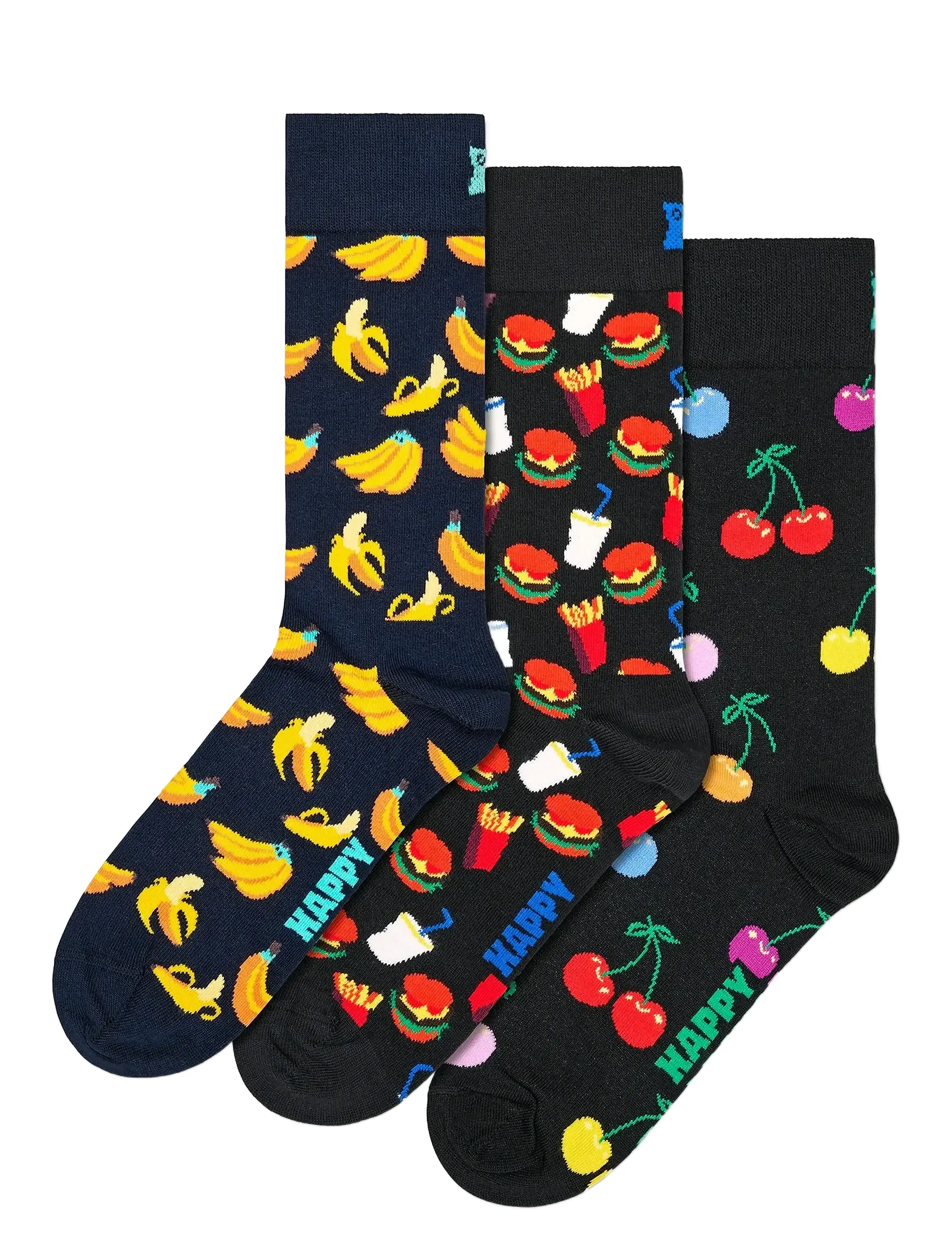 Happy Socks 3-Pack Classic Banana Socks - Regular socks - NAVY / navy