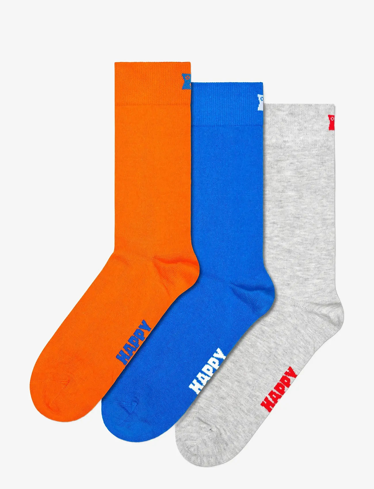 Happy Socks - 3-Pack Solid Socks - julegaver under 300kr - grey - 0