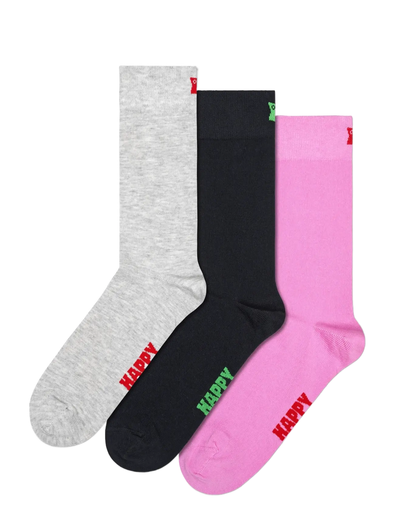 Happy Socks - 3-Pack Solid Socks - grey - 4