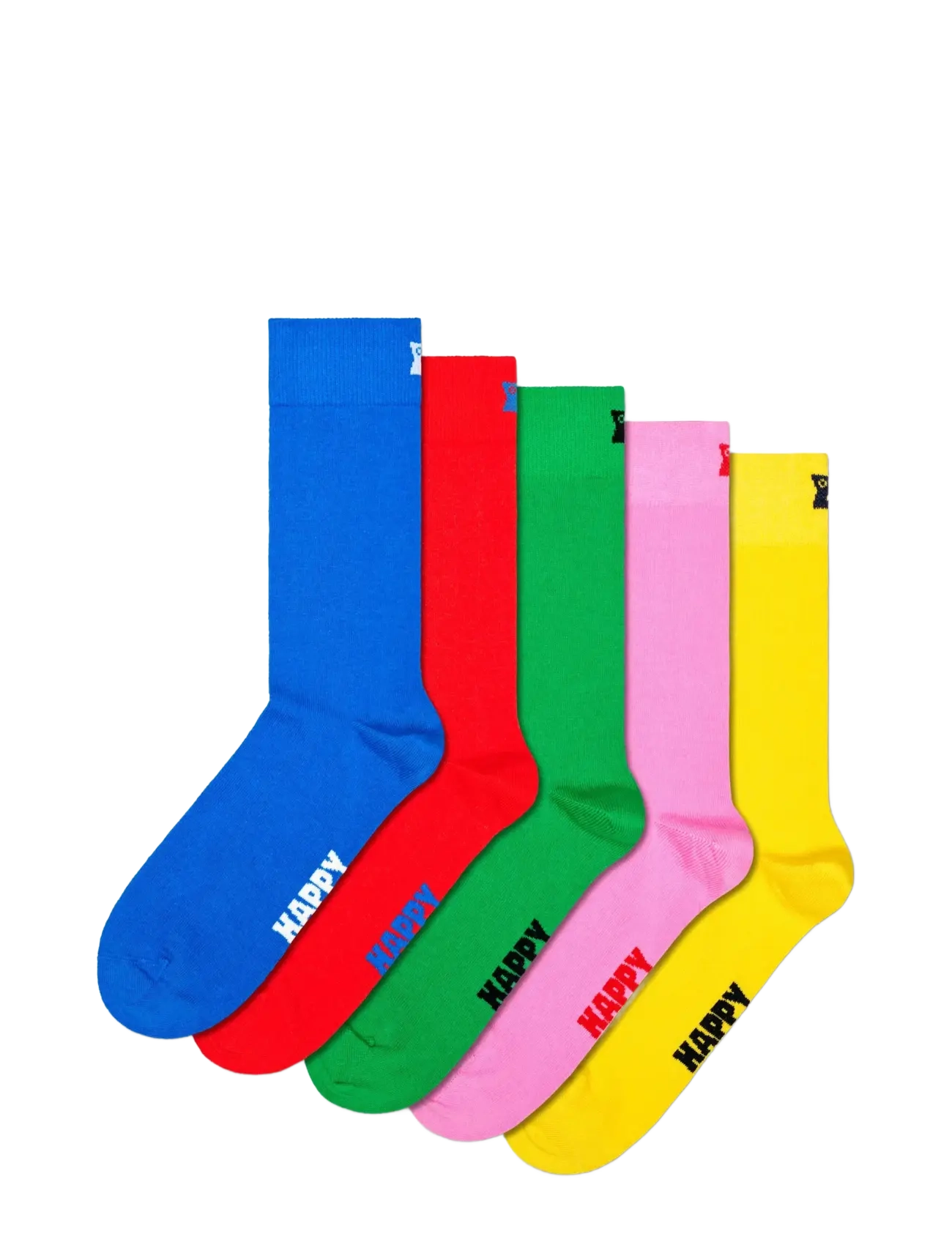 HAPPY Socken 5-Pack Solid Socken Blau - 36-40 - Damen