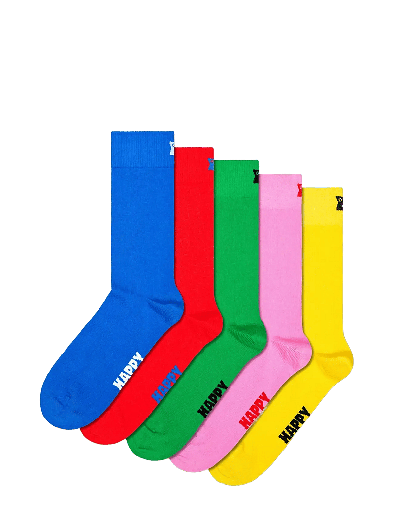 Happy Socks - 5-Pack Solid Socks - vanliga strumpor - blue - 0