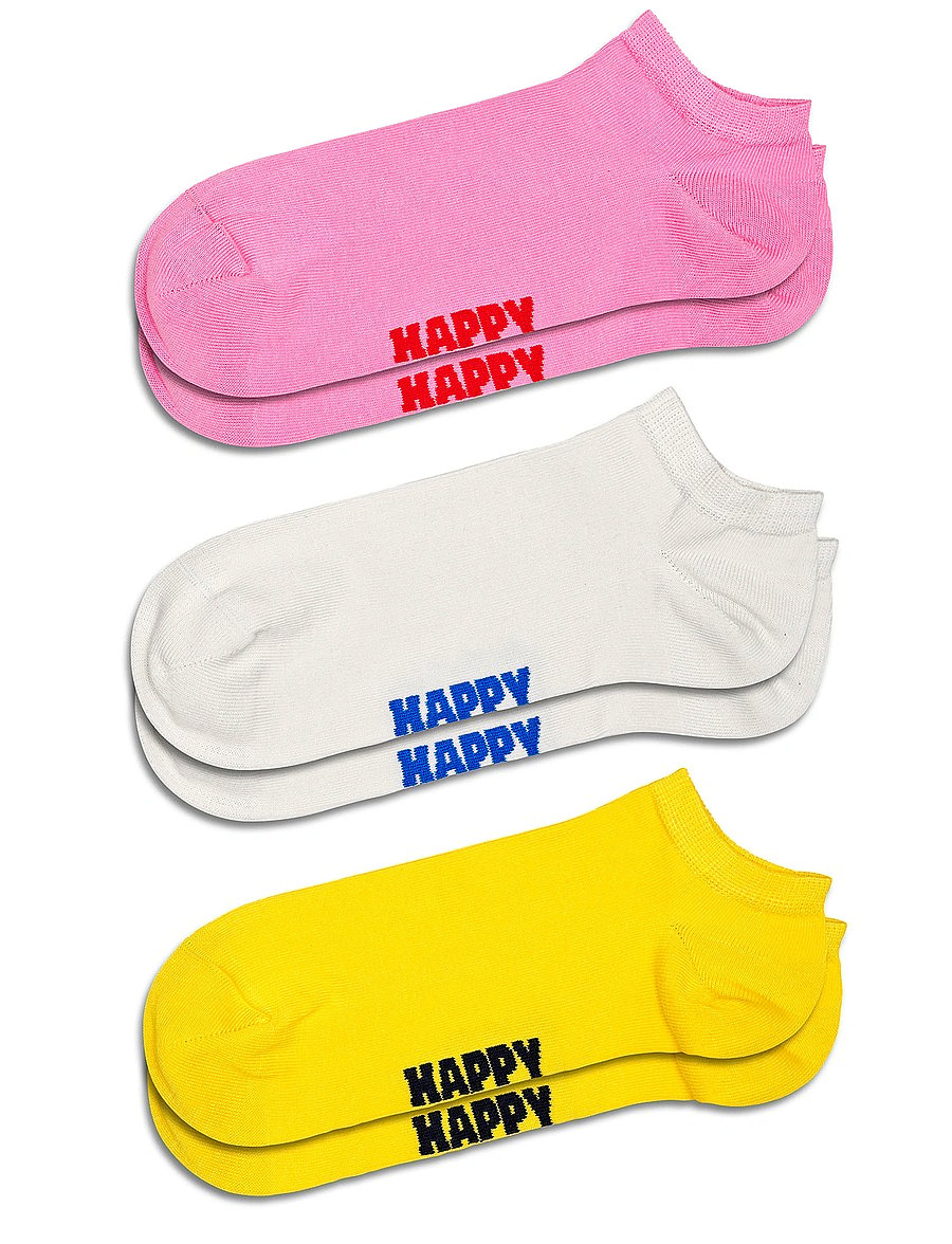 Happy Socks - 3-Pack Solid Low Socks - socken im multipack - pink - 1