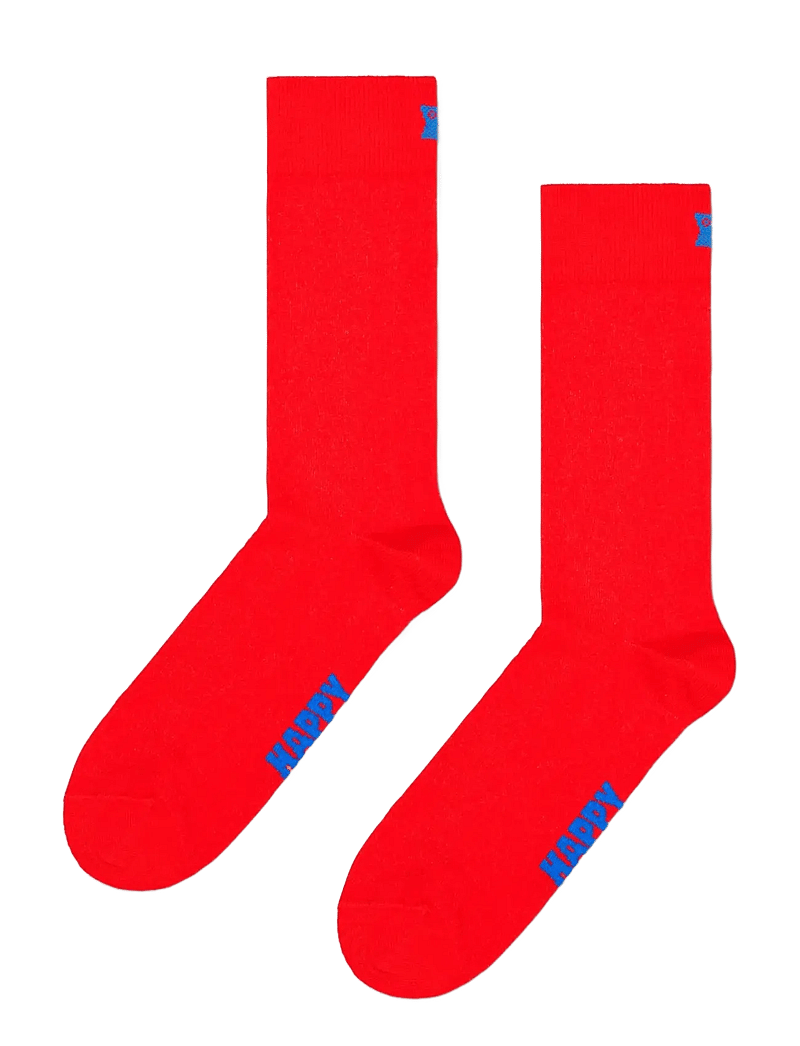 Happy Socks - Solid Sock - klassikalised sokid - red - 1
