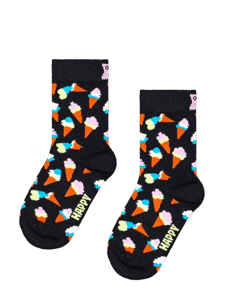 Happy Socks - Kids Ice Cream Sock - bebisstrumpor - black - 0